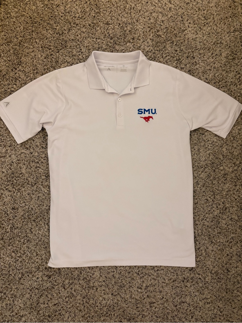 Antigua SMU Mustangs Tribute Polo